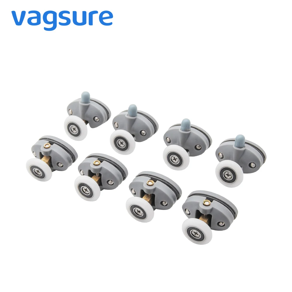 

4pcs/set 25mm Diameter ABS Plastic Pulleys Wheel Sliding Bearing Door Rollers For Shower Casters Cabin Bathroom