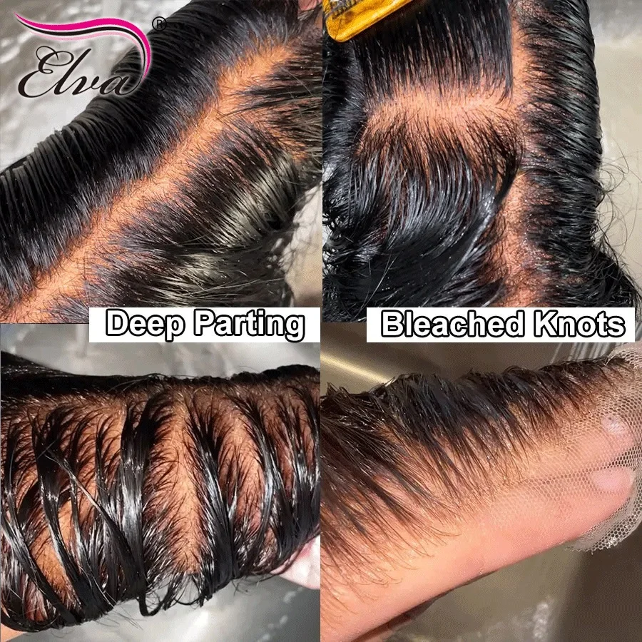 13x4 13x6 HD Парик фронтальной части шнурка Прямые парики из натуральных волос