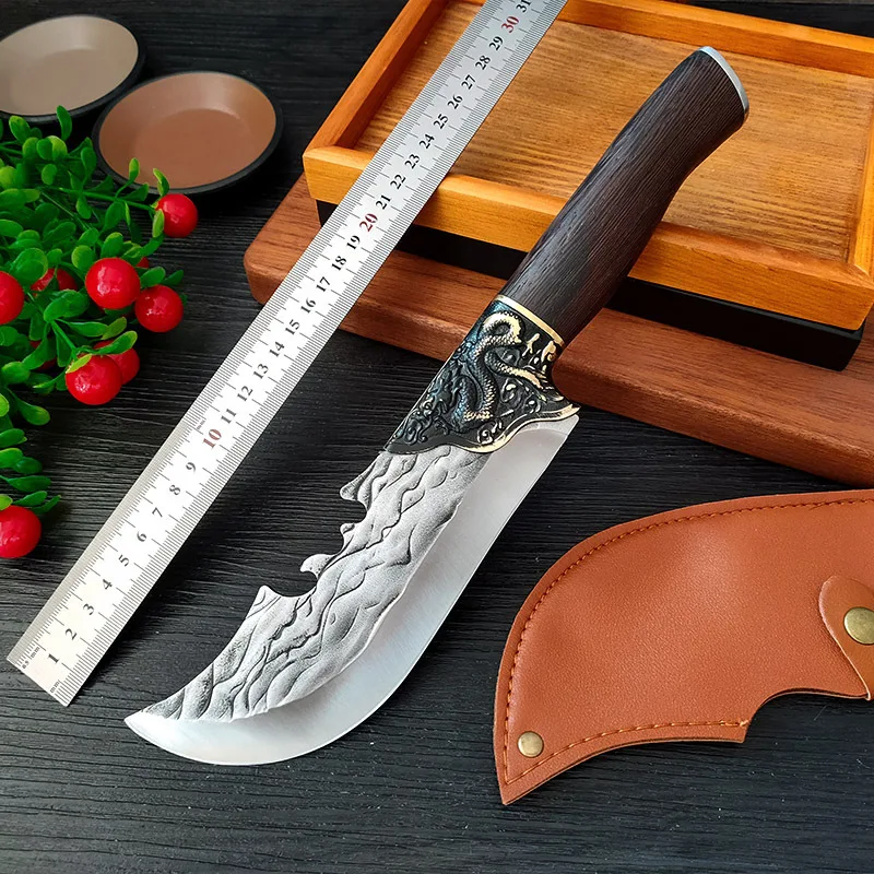 

Stainless Steel Meat Cleaver Knife Handmade Forged Boning Knife Kitchen Chef Knives Camping Fish Knifes Cutter