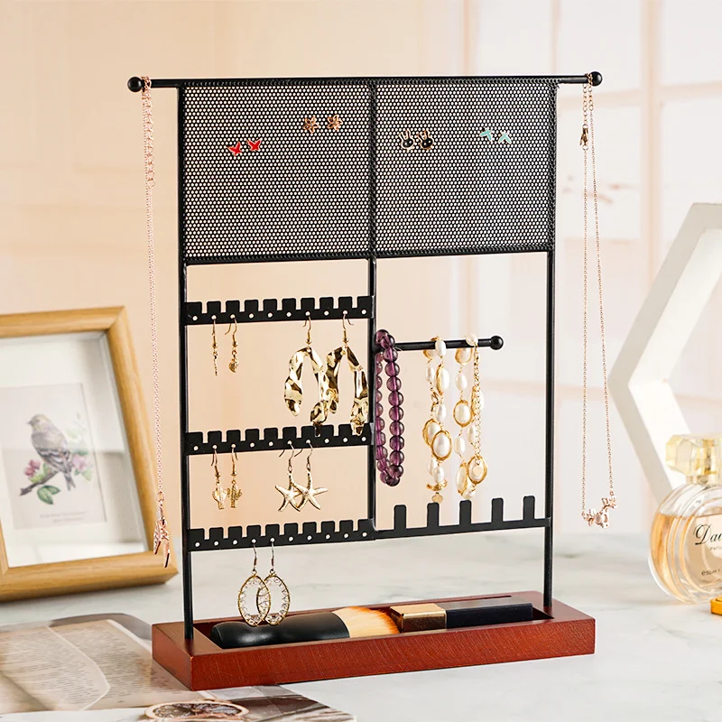 Multi Functional Jewelry Storage Stand Ring Display Rack Earring Shelf Necklace Holder Jewelry Store