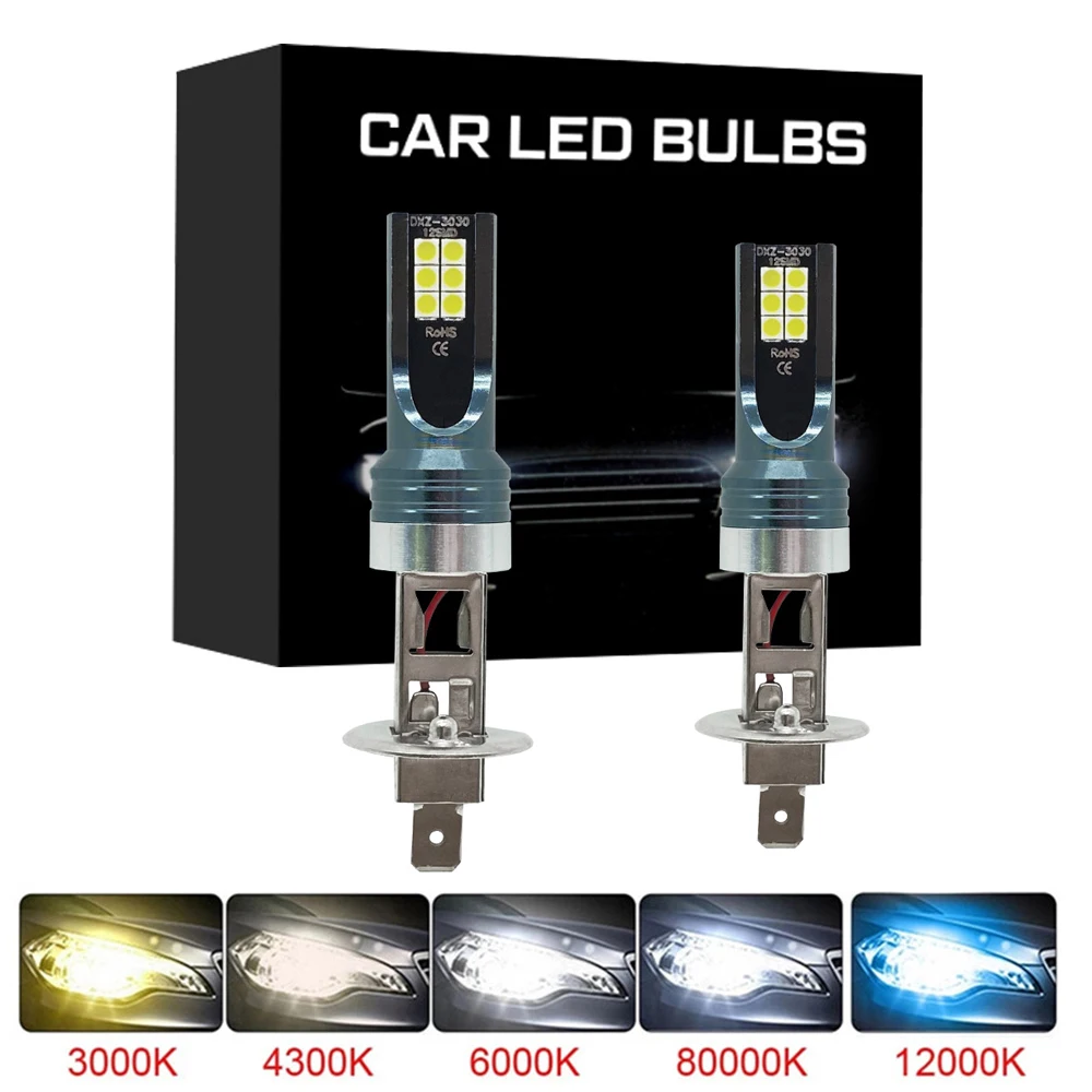 

2Pcs H1 H4 LED Bulbs Super Bright 9005 HB3 H7 H11 H8 H9 9006 HB4 Auto Car Fog Signal Turn Light Driving Lamp 4300K 6000K 8000K
