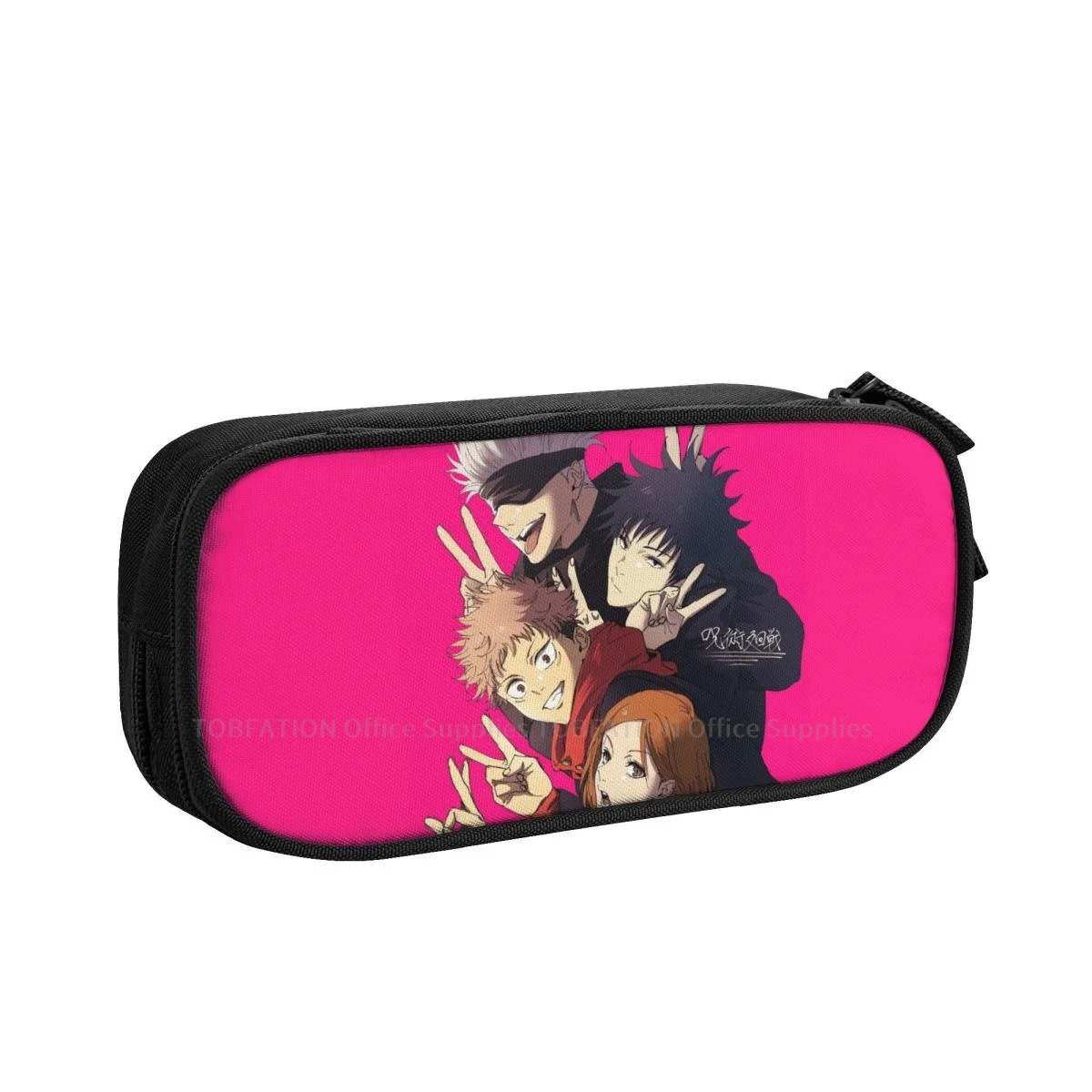 

Friends Pencase Jujutsu Kaisen Pencil Bag Teenage School Storage Supplies Large Capacity Double Zipper