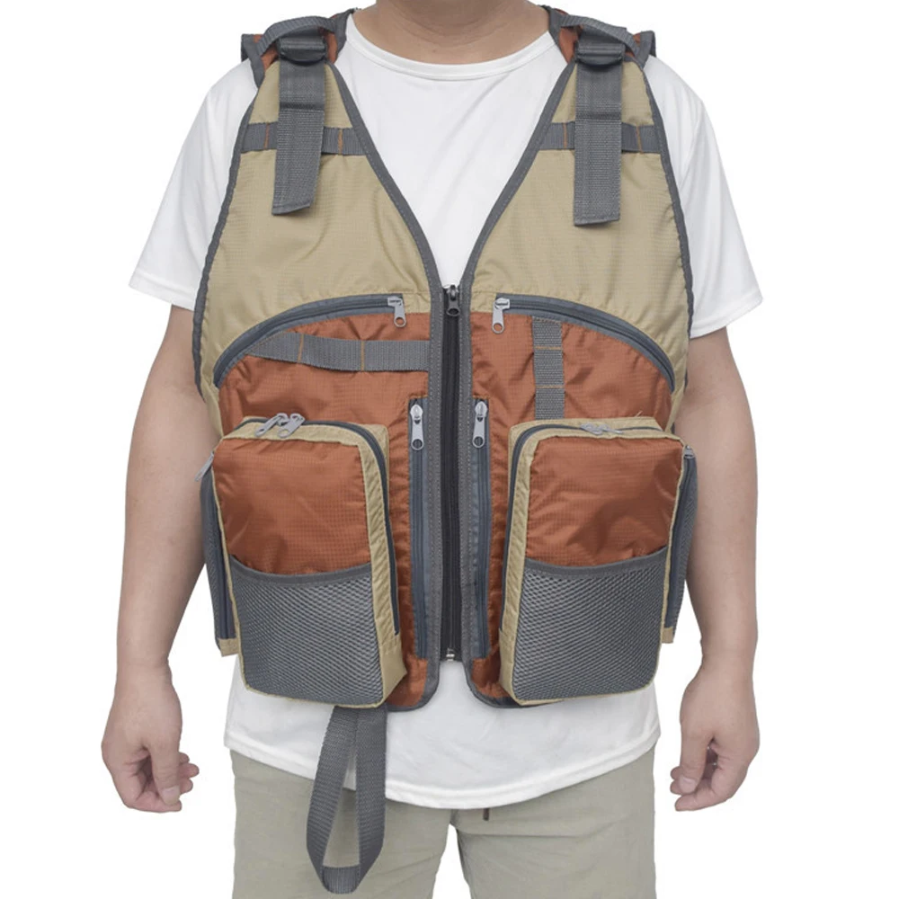 

Outdoor Fishing Vests Breathable Adjustable Travel Photography Vest with Multi-Pockets for Men Women Summer Fishing Jacket