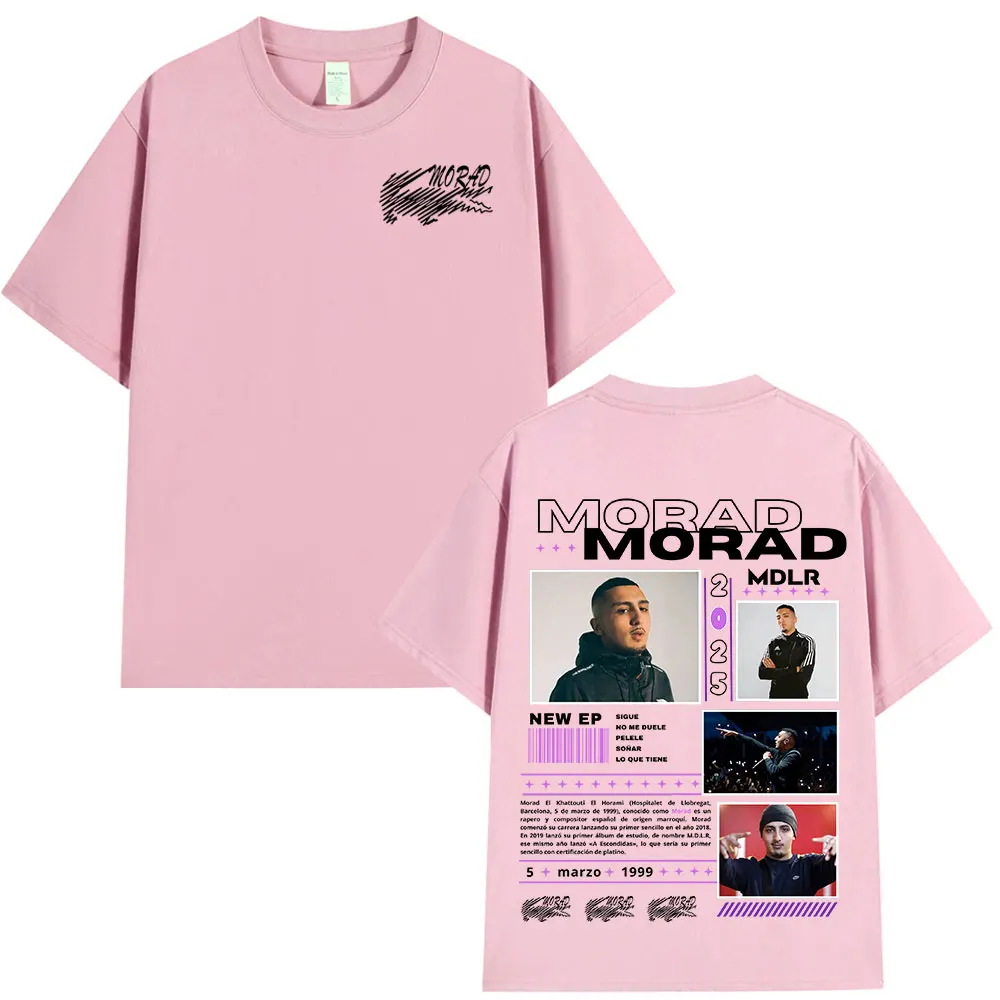 Фото Рэпер Morad MDLR Графические футболки Мужская женская одежда Модная футболка в стиле хип-хоп Хлопковые футболки большого размера с короткими рукавами Уличная одежда №5