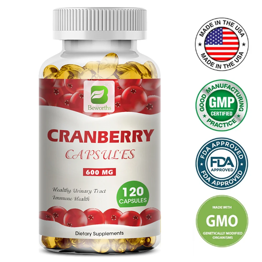 

BW Cranberry Supplement with Vitamin C Promotes Immune Health Urinary Tract Health Detox&Rejuvenate Health Supplements for Women