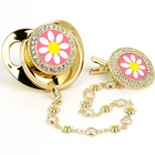 для младенцевзажимы для сосковсоска пустышк Силиконовая пустышка серии хризантемы высокое качество, не содержит Бисфенол А, лидер продаж, зажим для соски, предназначенный для поддержки ребенка, естественное высасывание