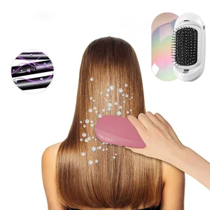 Прямая поставка, новая версия, Ионная Щетка для волос, портативная электрическая Массажная щетка для волос с отрицательными ионами, Антистатическая щетка для волос, расческа