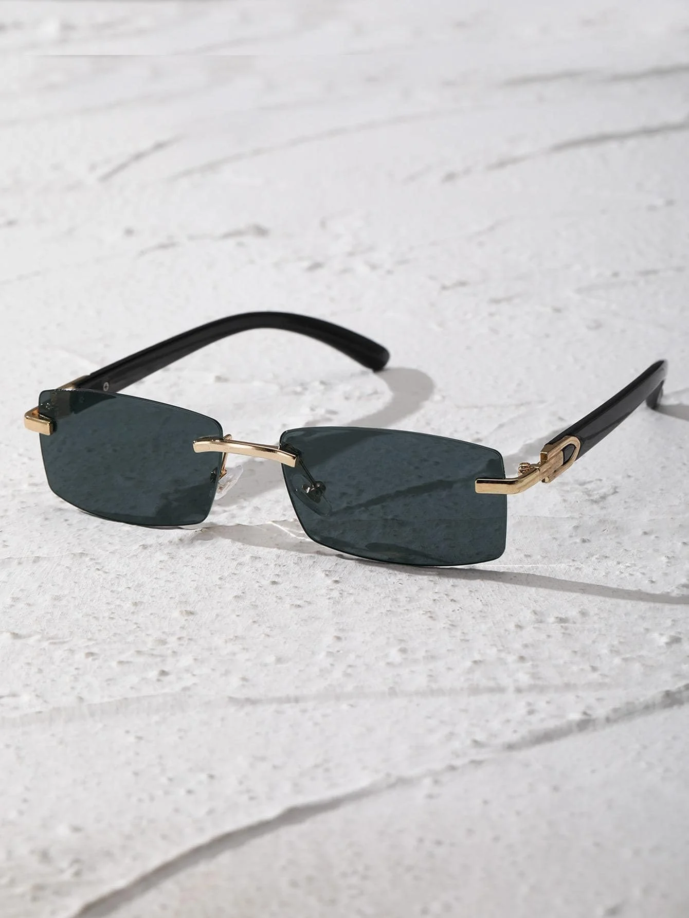 1 шт. прямоугольная металлическая оправа без оправы