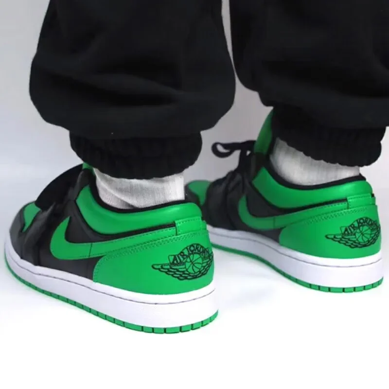 Jordan Air 1 низкие классические трендовые спортивные кеды в стиле ретро зеленые