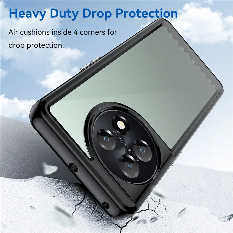 For OnePlus 11 5G Case OnePlus 11 Cover 6.7 inch Colorful Soft Edge Silicone Transparent Shockproof Bumper For OnePlus 11 Fundas