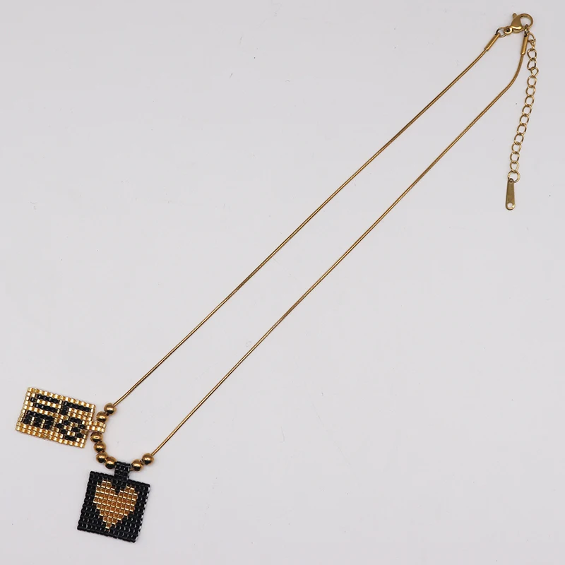 ZHONGVI изысканное ожерелье для влюбленных пар женщин Миюки ручной работы с бисером