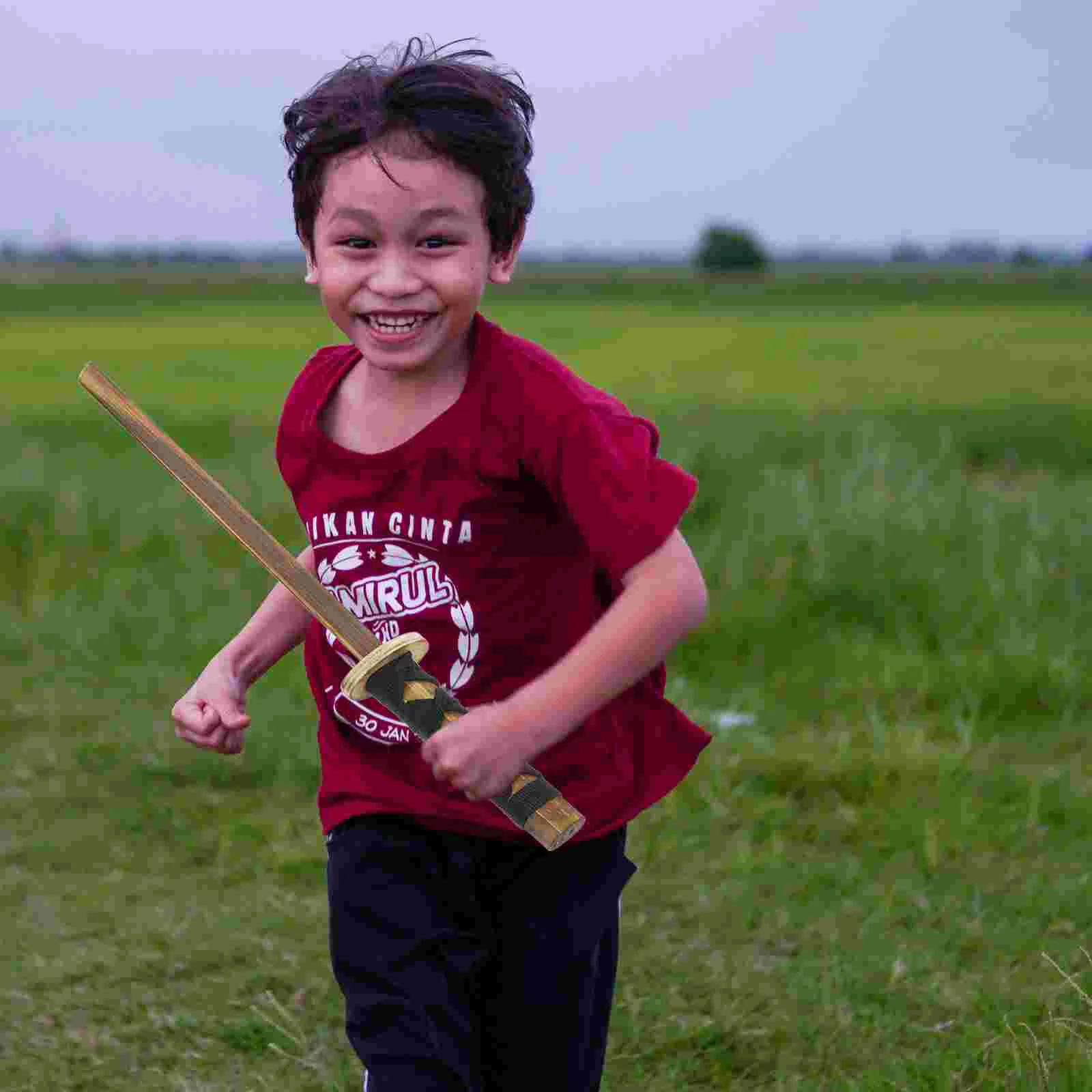 

Kids Wooden Toys Knife Plastic Halloween Party Swords Wear-resistant Japanese Cosplay Child