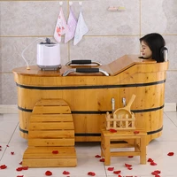 household bathtub hydromassage lid freestanding wooden barrel baby bath sauna barril de madera spa home bathtub for adults