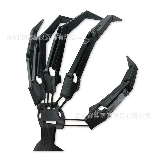 

1pc/Pair Articulated Finger Gloves Flexible Funny Tricky Flexible Toy Costume Party Ghost Claw Props Hand Model Halloween Decor