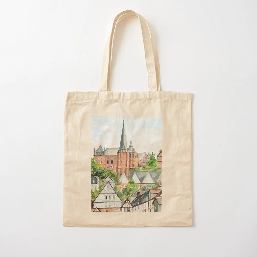 Marburg Altstadt Tote Bag сумка для покупок с логотипом Женские сумки Sac pour femme Холщовая