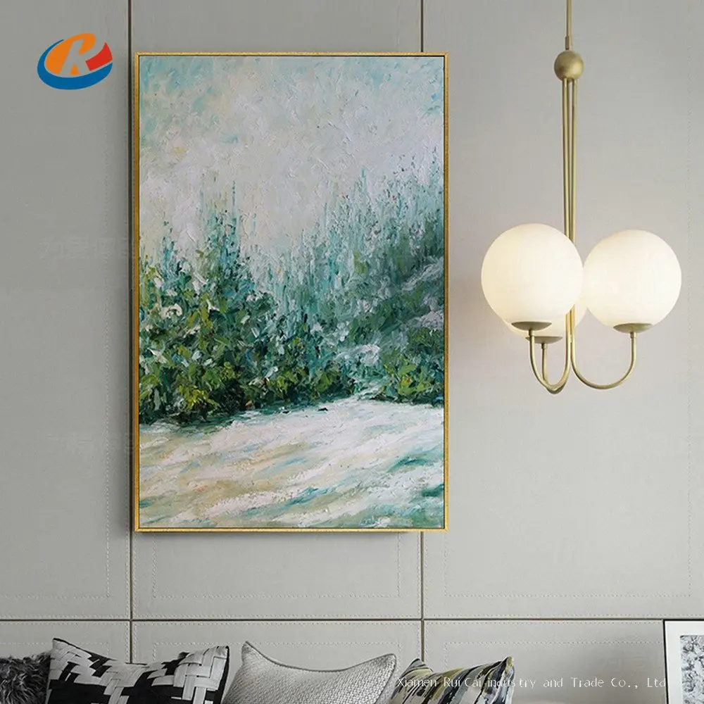 Пейзаж масляная живопись на холсте текстурированное дерево абстрактные