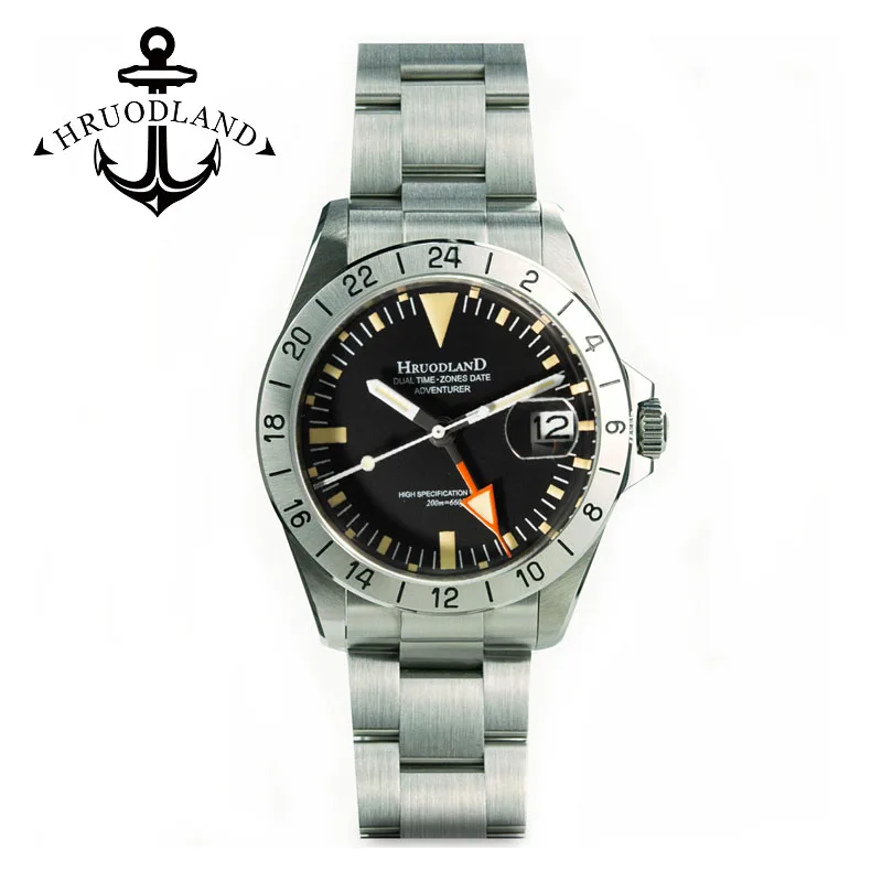Часы Hruodland F023 мужские с сапфировым стеклом, классические автоматические механические наручные часы с японским механизмом NH34 для дайвинга Часы Hruodland F023 мужские с сапфировым стеклом, классические автоматические механические наручные часы с японским механизмом NH34 для дайвинга