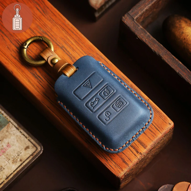 

Чехол для автомобильного ключа, кожаный чехол для ключей, держатель для ключей, аксессуары, держатель для ключей для Jaguar XFL XEL Land Rover, Range Rover, Range Rover Evoque Discover