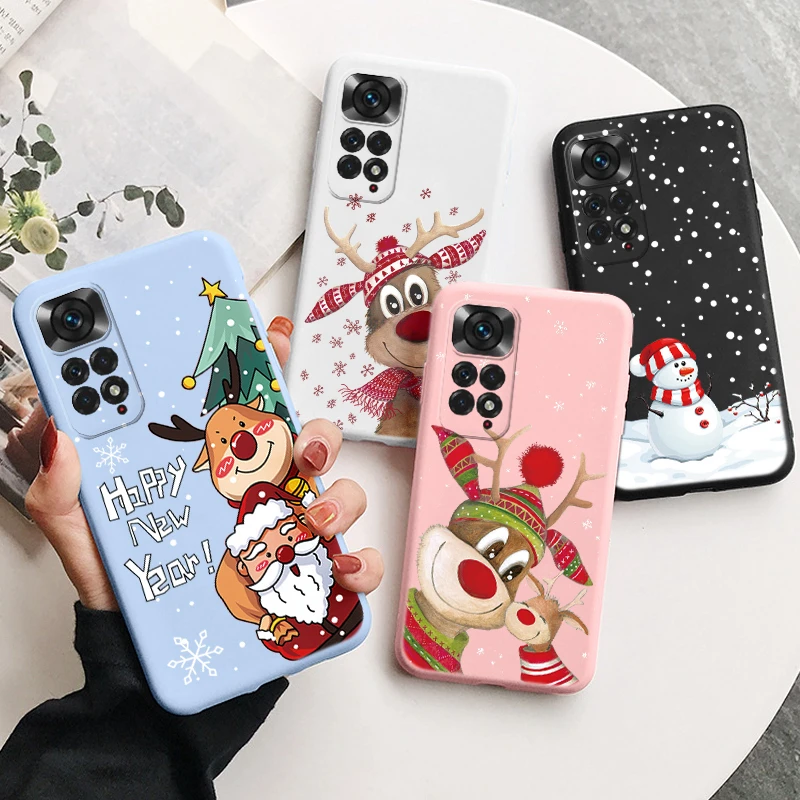 

For Redmi Note 11 Pro Plus 11s Case Christmas Xmas Coque Silicone Back Cover For Xiaomi Redmi Note 11 New Year Soft Funda Shell