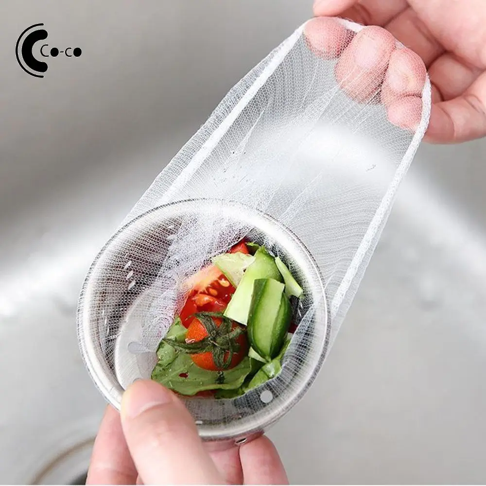 

Сливная сетка для раковины, одноразовый сливной мешок для кухонной мойки, без специального запаха, тонкая сетевая раковина, аксессуары для кухонной раковины