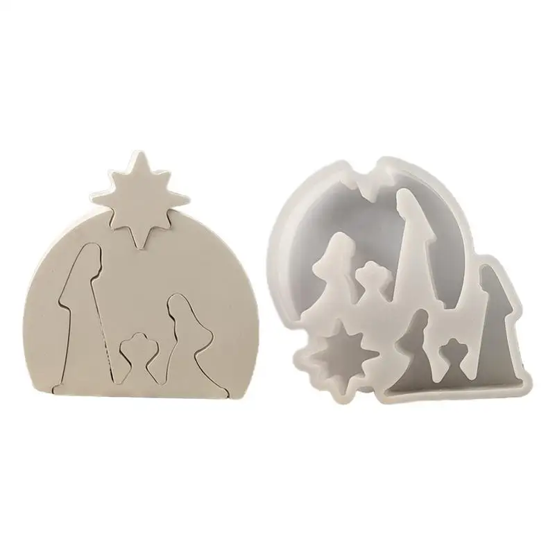 Силиконовые формы для рождественских сцен эпоксидной смолы католическая форма