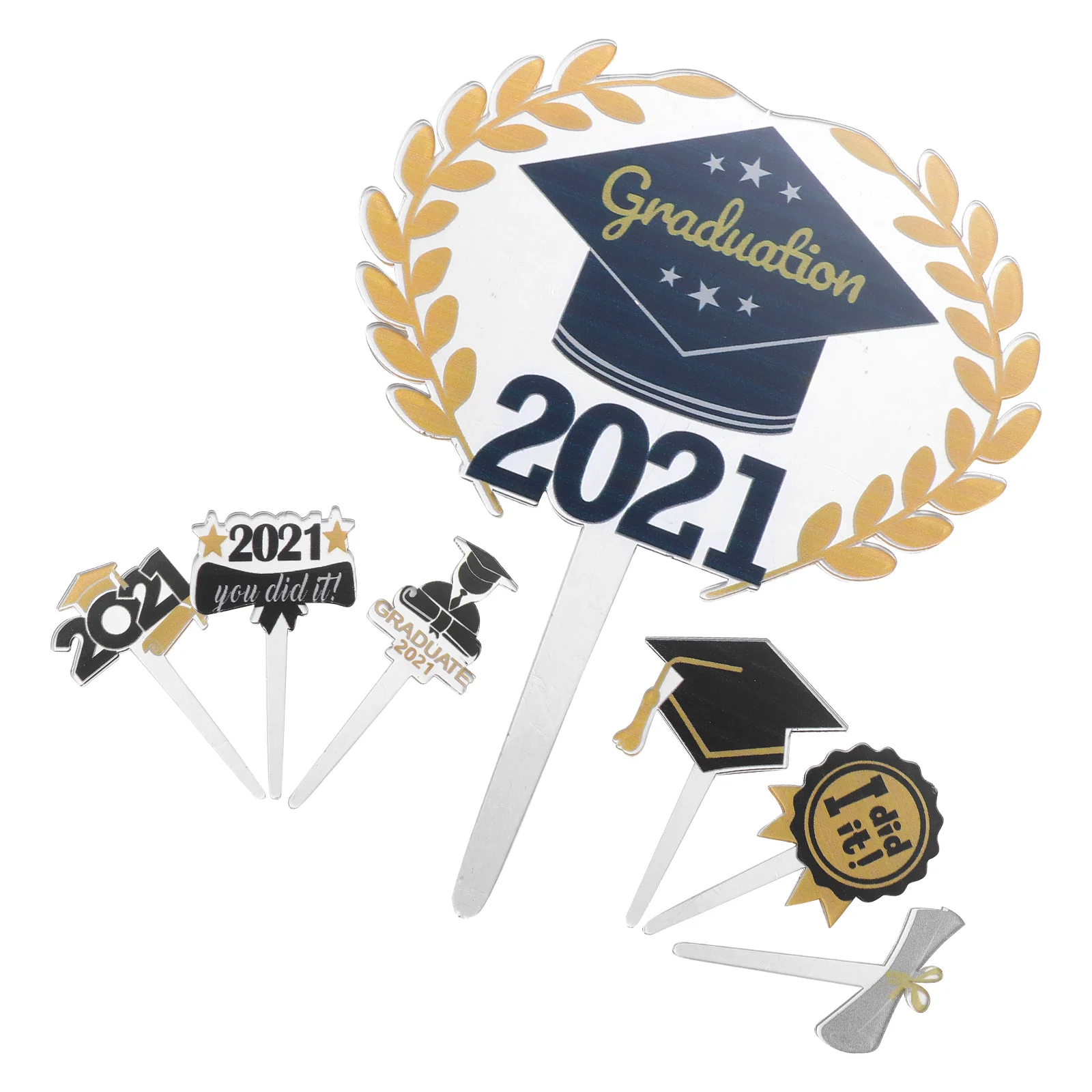 

Graduation Party Cupcake Decorations Supplies 2021 Toppergrad Cake Students Toppers