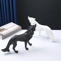 nordic creative ornaments resin wolf decorative crafts animal geometric room office desk home decoration boyfriend gifts l043