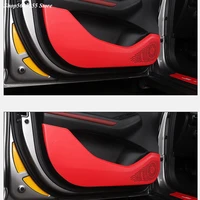 car door anti kick pads for changan eado plus 2021 accessories carbon fiber leather interior door co pilot protection sticker