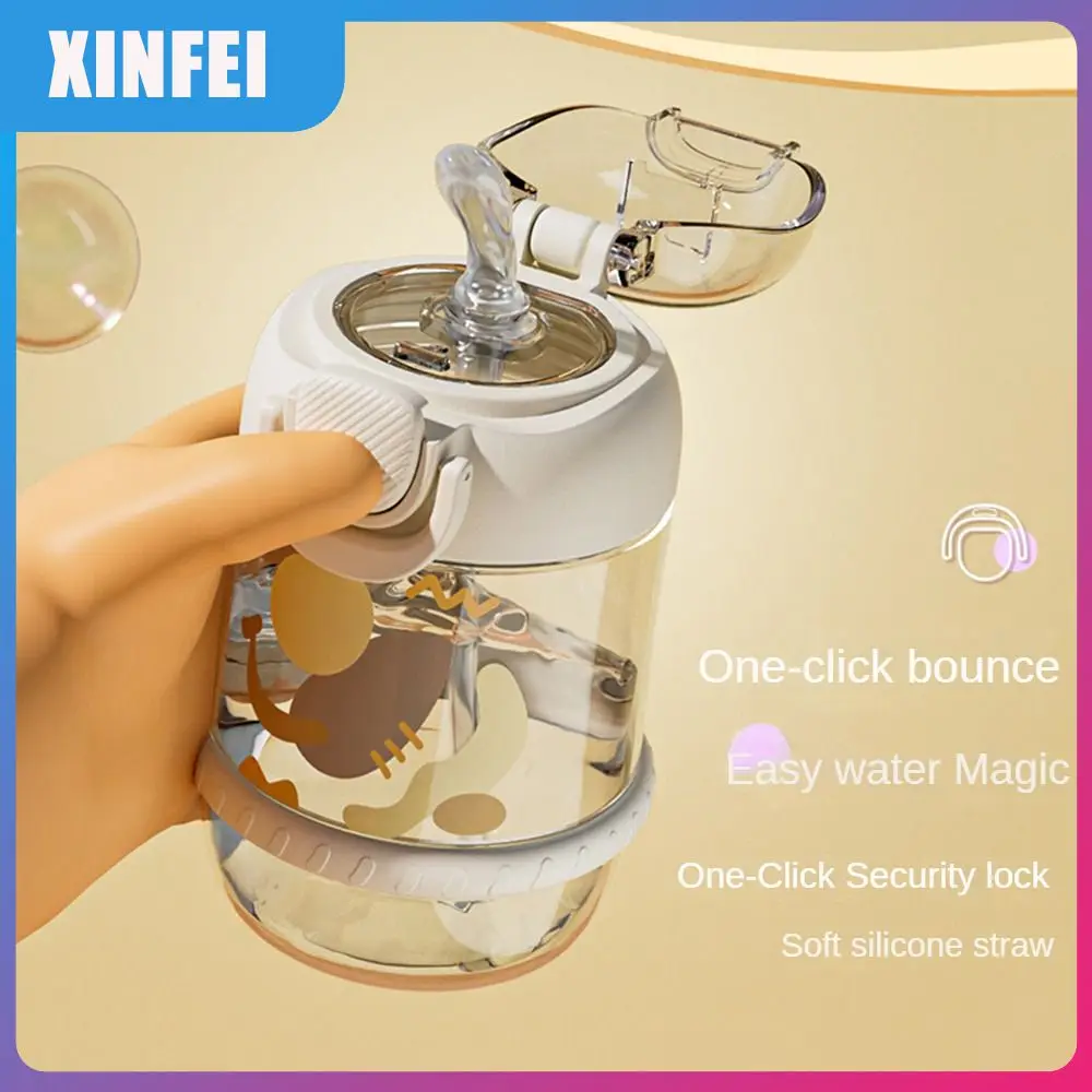 

Big Belly Cup Sports Water Bottle With Stickers Cartoon Water Cup With Straw Portable Student Girl Gift Water Jug Water Cup