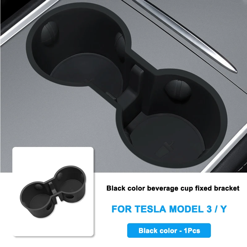 

Car Cup Holder For Tesla Model 3 Y Center Console Fixed Beverage Bottles &amp Drinks Waterproof Bracket Pad Interior Accessories