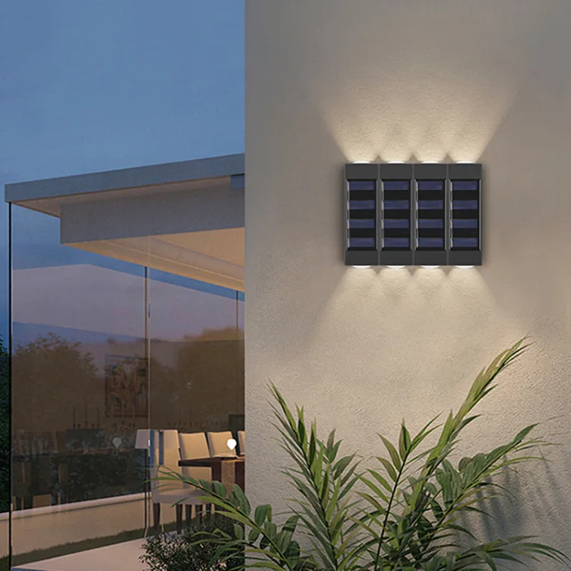 

Solar Up And Down Fence Wall Lamp Courtyard Light LED IP65 Waterproof Sensor Solar Power Streetlights Outdoor 2Pcs Garden Decor