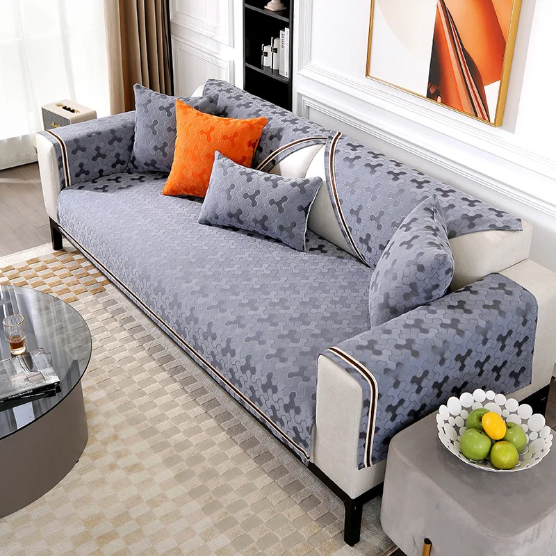 

Upscale Chenille Cover Sofa Towel Exquisite Jacquard Sofa Backrest Towel Universal Cushion Cover for Sofa Seat In Living Rooms