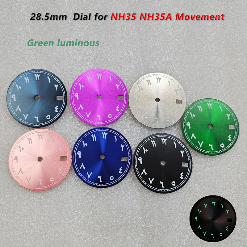 Циферблат 28 5 мм для часов NH35 3 0/34 0/3 8 ближневосточные цифры NH35/NH36 аксессуары