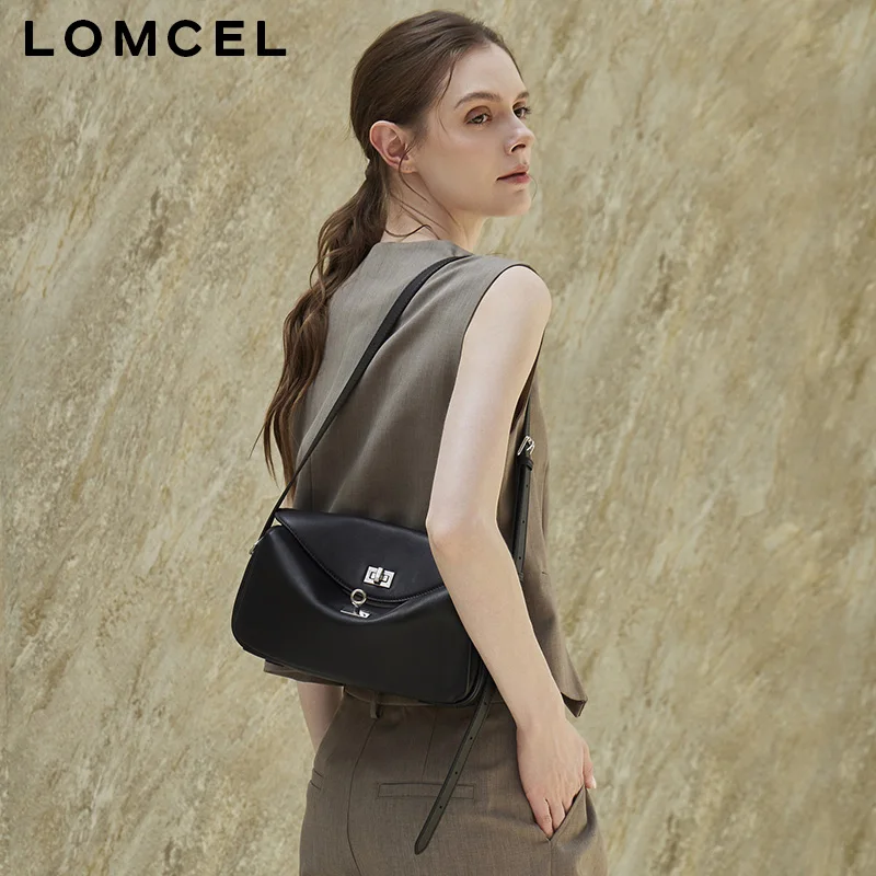 Фото LOMCEL 605 Неординарный дизайн, универсальная повседневная сумка, новая осенняя модель, натуральная кожа, большая вместимость, сумка-мессенджер, сумка-портфель. №4
