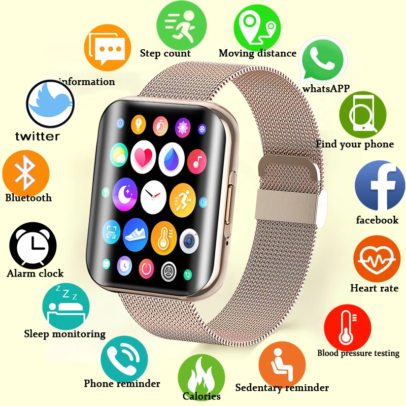 

New Smart Watch 2023 For Android iOS Bluetooth Calling Heart Rate/Sleep Monitoring Fitness Tracker, 1.72 Inch Full Touch Screen
