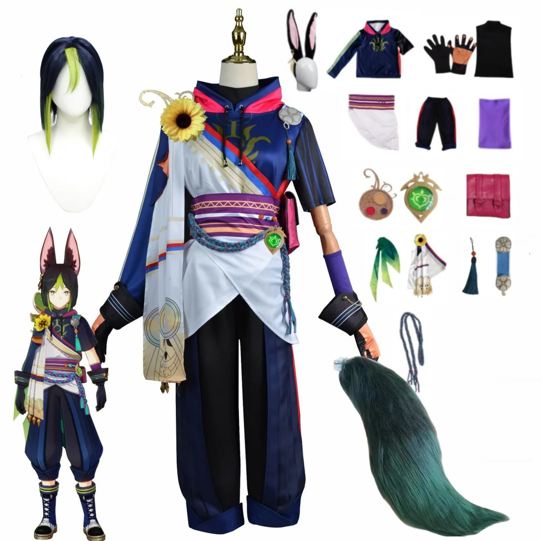 

Game Genshin Impact Tighnari Cosplay Halloween Party For Women Carnival Costume Anime Clothes Disfraces Mujer Hombre