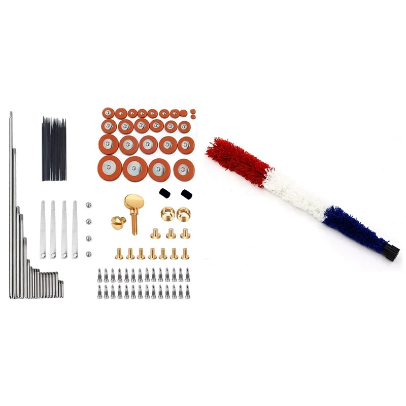 

119Pcs Alto Sax Saxophone Repair Screws Springs Kit With 50Cm Alto Saxophone Cleaning Cleaner Brush Sax Parts Tool