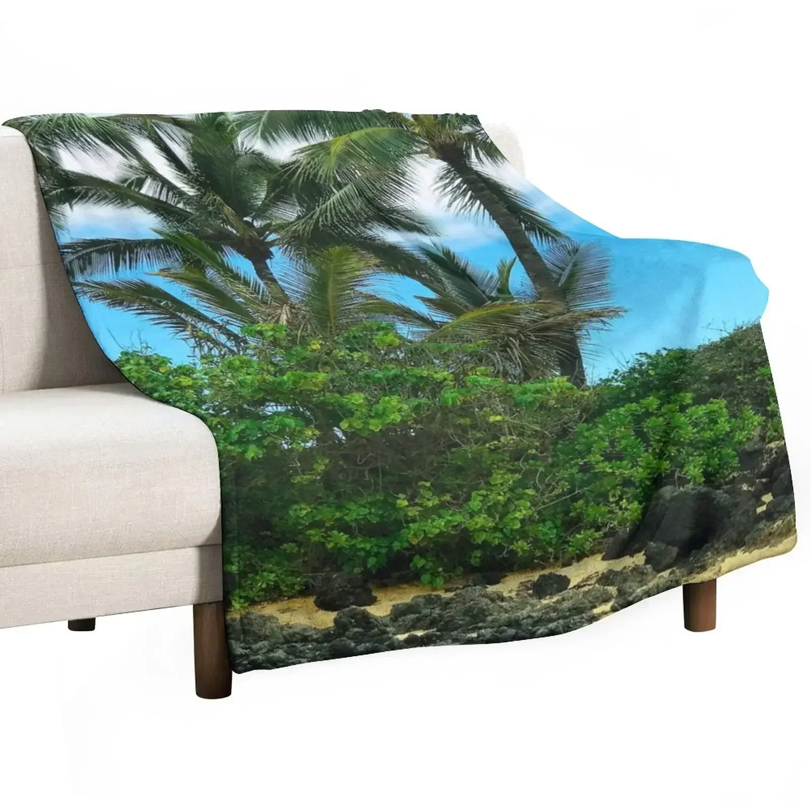 Тропический гавайский пляж в принстинском рай художественное фото пледы