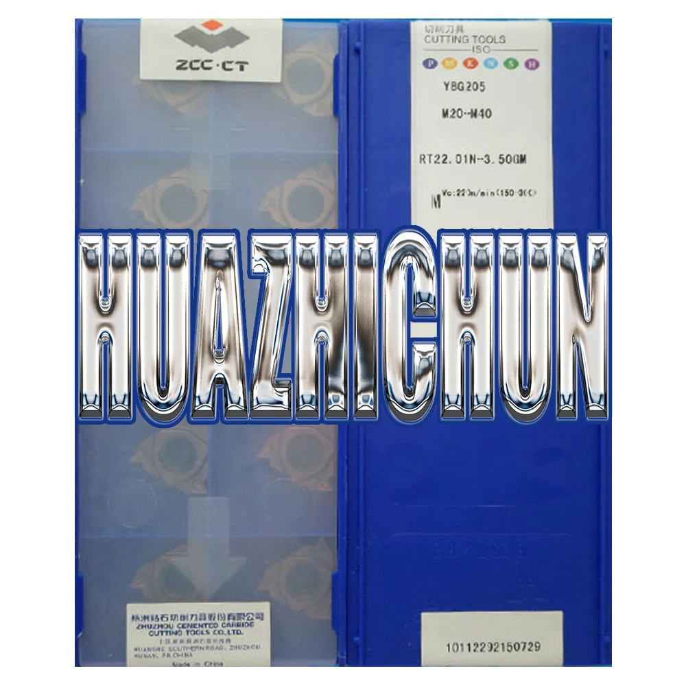 HUAZHICHUN YBG205 RT22.01N-3.50GM 4.00GM N60P 4.50GM Токарные пластины из карбида вольфрама с резьбой