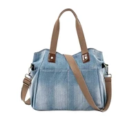 2021 new high quality women denim shoulder bags large size handbags for women casual multi functional tote drop shipping