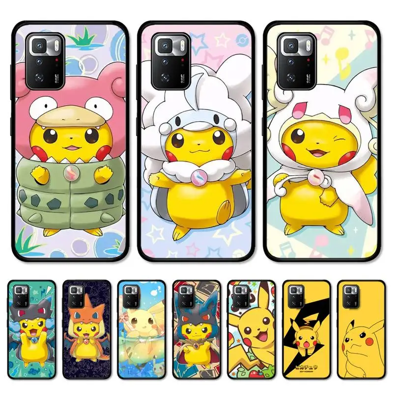 

Bandai Pokemon Anime Pikachue Phone Case For Redmi Note 10 9 8 6 Pro 8T 5A 4X X 5 Plus 7 7A 9A K20 Cover