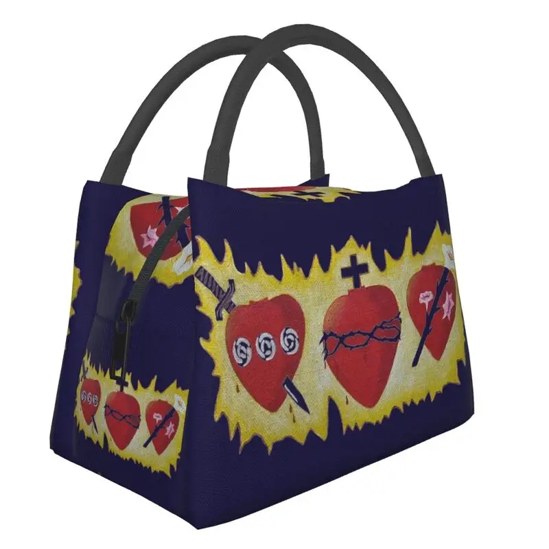 

Custom The Three Hearts Lunch Bag Men Women Warm Cooler Insulated Lunch Boxes for Office Travel Fruit Fresh Storage Bag