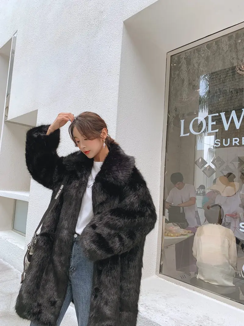 Flash Sale Women's Winter Coats 2022 Coats Fur Mink Fur Thick Winter High Street Other Slim Real Fur Coat