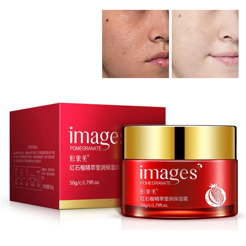 

Face Cream Moisturizing Whitening Anti-Wrinkle Nourish Lighten Pores Oil-Control Repair Anti-Aging Red Pomegranate Skin Care 50g