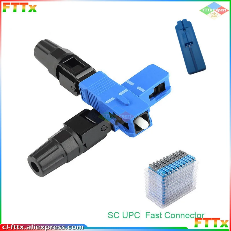 50pcs 100pcs Lot Quick Field Assembly FTTH Embedded Fiber Optic Fast Connector SC APC SM Fiber Optic SC UPC Cold Connector