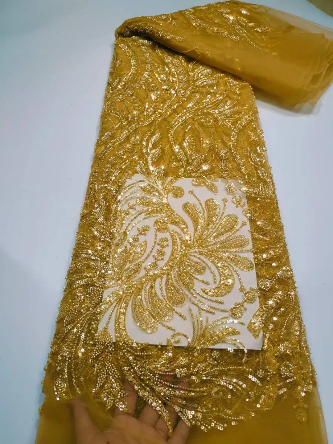 

Новый Тяжелый дизайн жемчужные бусины вышивка французская Тюлевая сетка/африканская кружевная ткань для вечерних платьев вечерние свадьбы