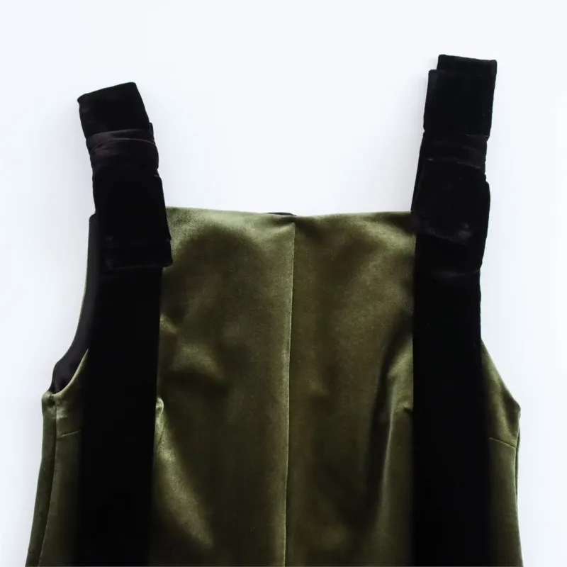 TRAF женское короткое платье с галстуком-бабочкой платья миди без рукавов