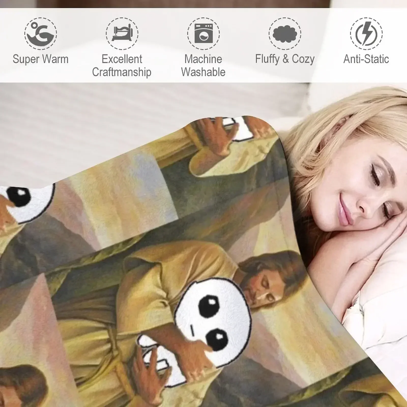 Иисус с аутизмом существо tbh пледы одеяло рождественские украшения одеяла для