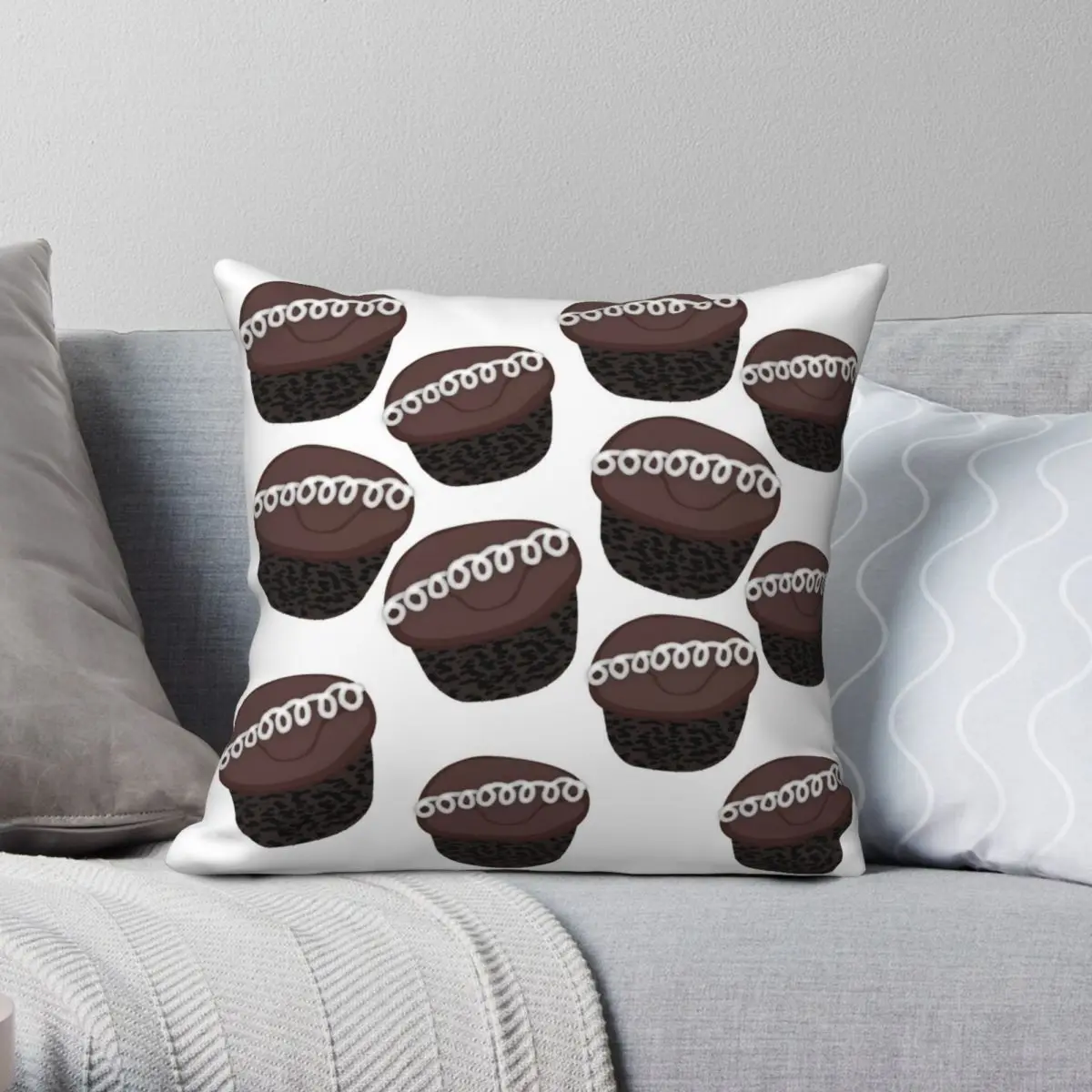 

Квадратный чехол для подушки Cupcake, полиэстеровый льняной бархатный чехол с принтом на молнии, декоративный чехол для подушки, чехол для авто...