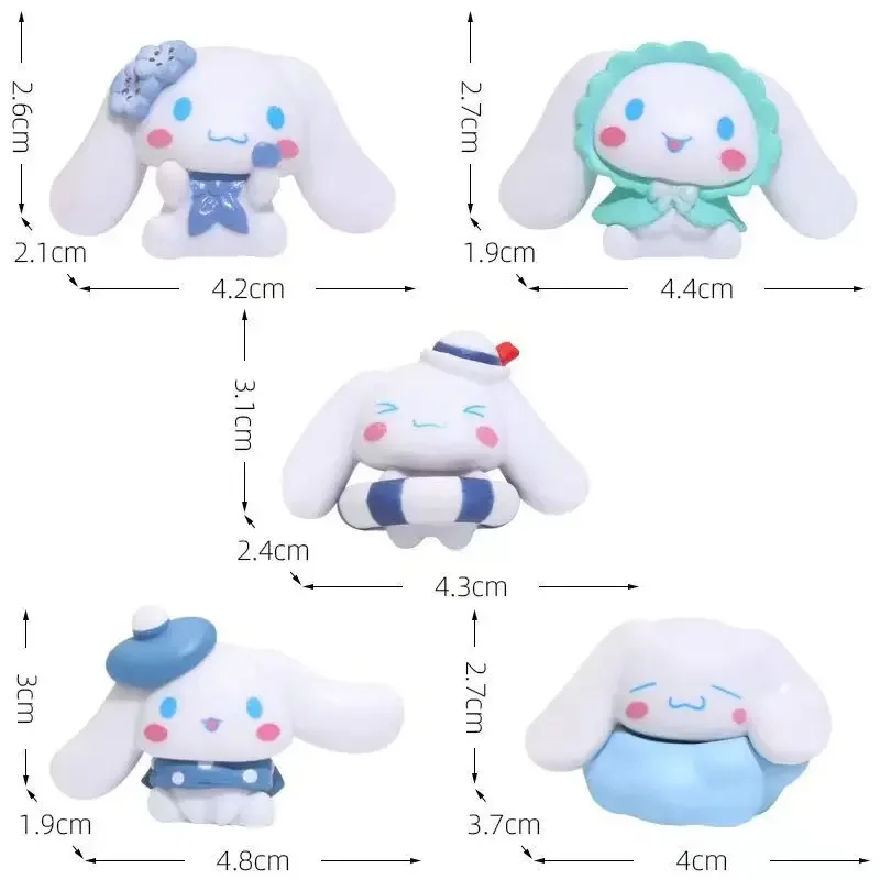 5 Стилей Набор Из Аниме-фигурок Sanrio Kawaii - Cinnamoroll Kurumi My Melody Декоративная Кукла Для